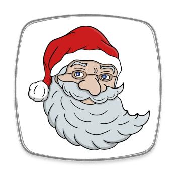 Weihnachtsmann - Viereckiger Kühlschrankmagnet - Weiß - Vorne