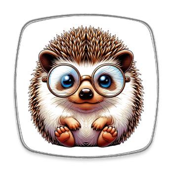 Hedgehog - Square fridge magnet - white - Front