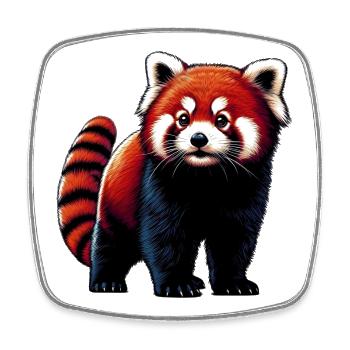 Petit panda - Magnet carré - blanc - Devant