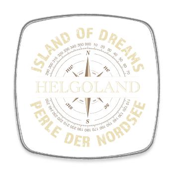 Island of Dreams - Helgoland - Viereckiger Kühlschrankmagnet - Weiß - Vorne