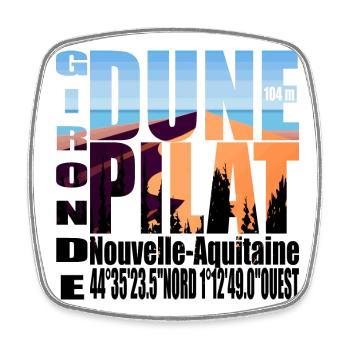 THE DUNE OF PILAT GIRONDE NEW AQUITAINE - Square fridge magnet - white - Front