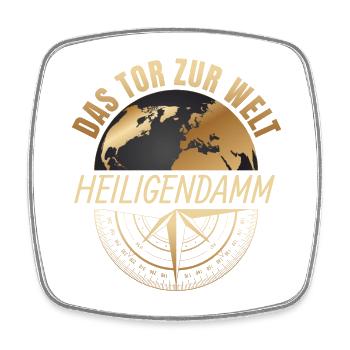 Das Tor zur Welt - Heiligendamm - Viereckiger Kühlschrankmagnet - Weiß - Vorne