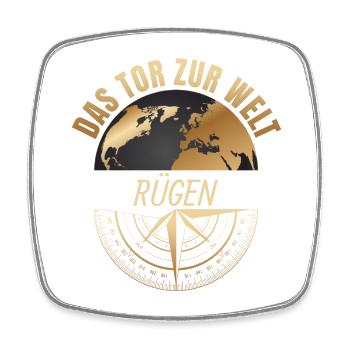 Das Tor zur Welt - Rügen - Viereckiger Kühlschrankmagnet - Weiß - Vorne