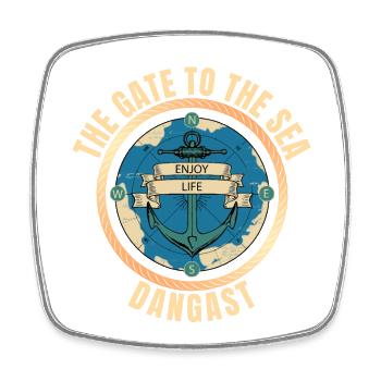 The Gate to the Sea - Dangast - Viereckiger Kühlschrankmagnet - Weiß - Vorne