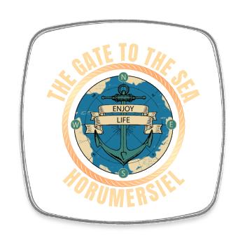 The Gate to the Sea - Horumersiel - Viereckiger Kühlschrankmagnet - Weiß - Vorne