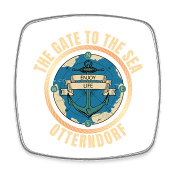 The Gate to the Sea - Otterndorf - Viereckiger Kühlschrankmagnet - Weiß - Vorne