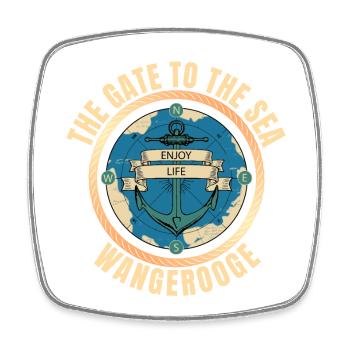 The Gate to the Sea - Wangerooge - Viereckiger Kühlschrankmagnet - Weiß - Vorne