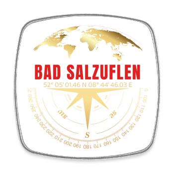 Koordinaten Bad Salzuflen - Viereckiger Kühlschrankmagnet - Weiß - Vorne