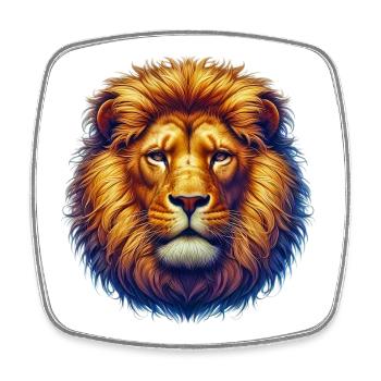 Lion - Square fridge magnet - white - Front