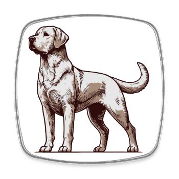 Labrador - Square fridge magnet - white - Front