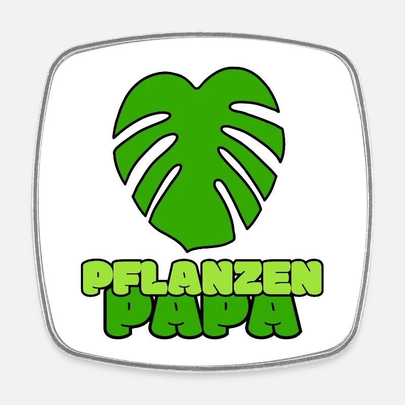 Plants Dad - Square fridge magnet - white