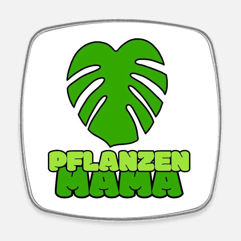 Plants Mom - Square fridge magnet - white