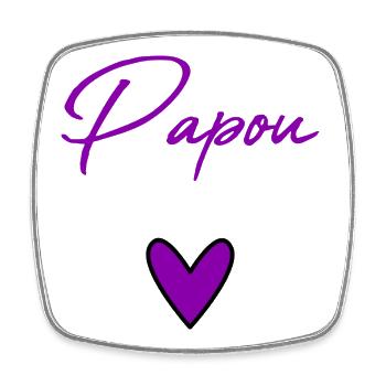 PAPUA. PAPA. VATERTAG. FROHER VATERTAG - Viereckiger Kühlschrankmagnet - Weiß - Vorne