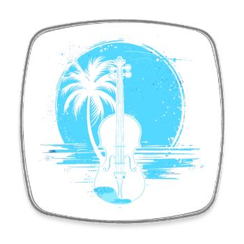 Violin Graphics - Square fridge magnet - white - Front