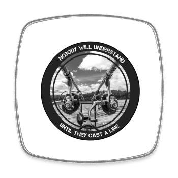 Carp Fishing Passion - Nobody Will Understand - Square fridge magnet - white - Front