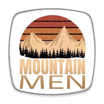 Mountain Men - Viereckiger Kühlschrankmagnet - Weiß - Vorne