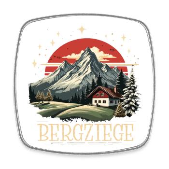 Bergziege - Viereckiger Kühlschrankmagnet - Weiß - Vorne