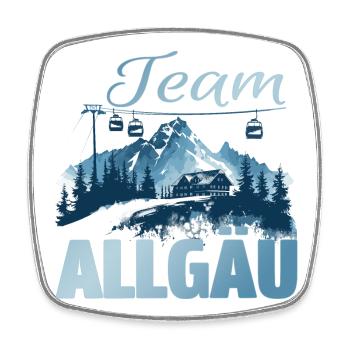 Team Allgäu - Viereckiger Kühlschrankmagnet - Weiß - Vorne