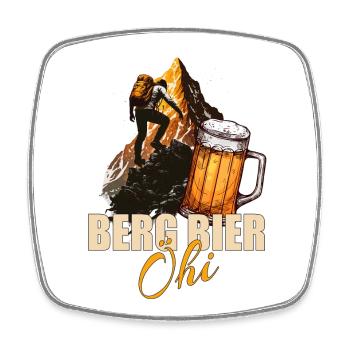 Berg Bier Öhi - Viereckiger Kühlschrankmagnet - Weiß - Vorne