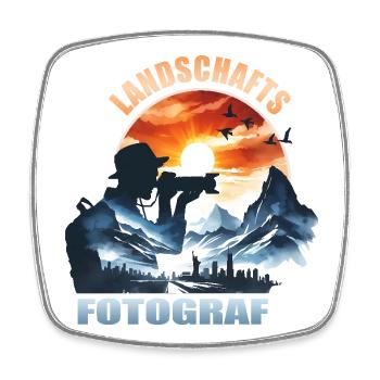 Landschafts Fotograf - Viereckiger Kühlschrankmagnet - Weiß - Vorne