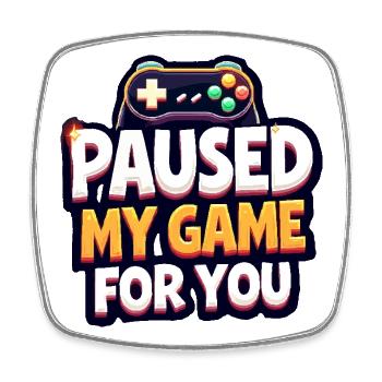 Paused My Game For You - Gaming - Viereckiger Kühlschrankmagnet - Weiß - Vorne