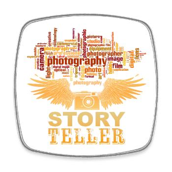 Story Teller - Viereckiger Kühlschrankmagnet - Weiß - Vorne