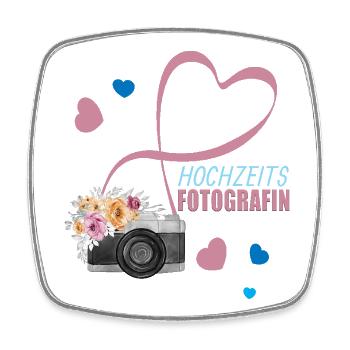 Hochzeitsfotografin - Viereckiger Kühlschrankmagnet - Weiß - Vorne