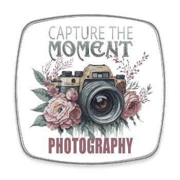 Capture the Moment - Viereckiger Kühlschrankmagnet - Weiß - Vorne