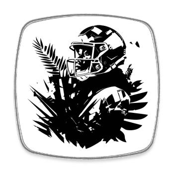 Football Woman - Square fridge magnet - white - Front