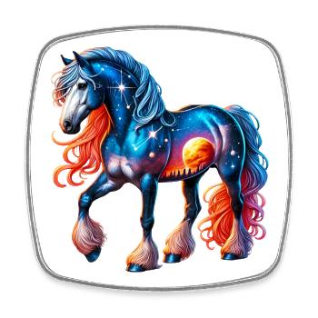 Horse - Square fridge magnet - white - Front