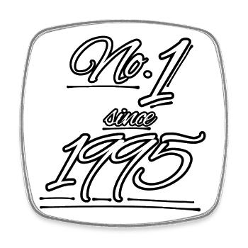 No.1 since 1995 - Square fridge magnet - white - Front