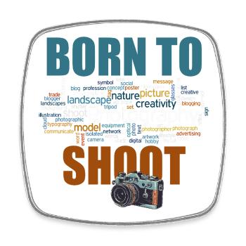 Born to shoot - Viereckiger Kühlschrankmagnet - Weiß - Vorne
