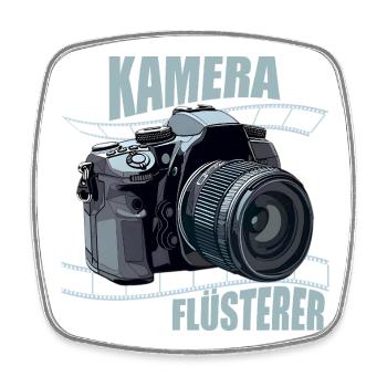 Kamera Flüsterer - Viereckiger Kühlschrankmagnet - Weiß - Vorne