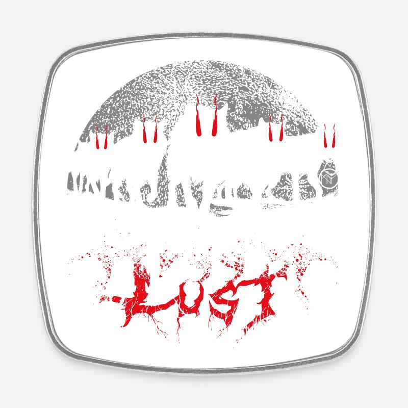Meute de loups Soif de sang - Magnet carré - blanc