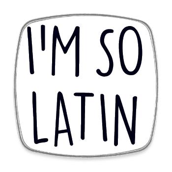 AT SO LATIN - Square fridge magnet - white - Front