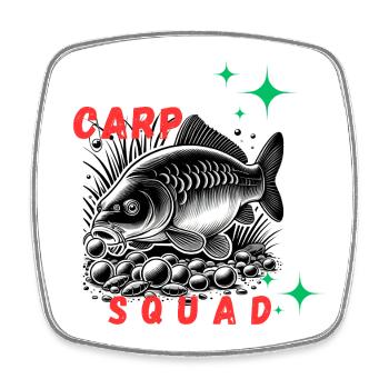 Carpe squad - L'équipe qui gagne - Magnet carré - blanc - Devant