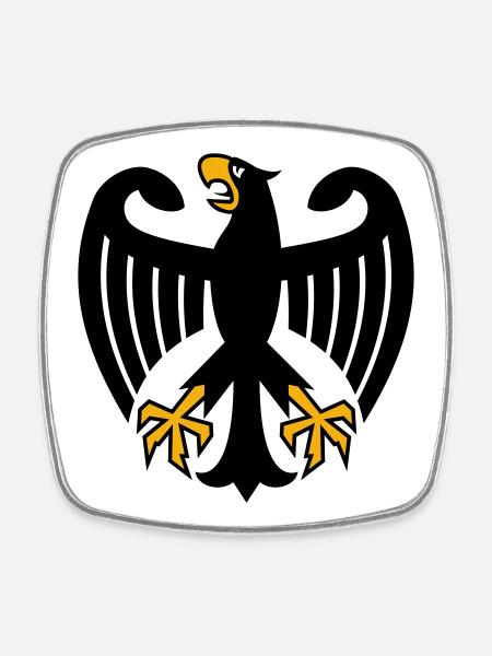 Armoiries de l’aigle de l’Allemagne - Magnet carré - blanc