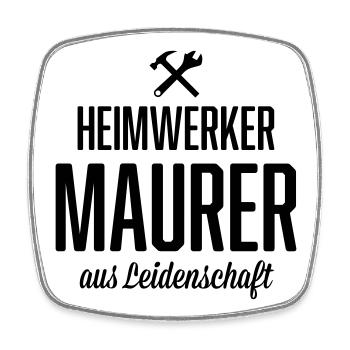 Heimwerker Maurer - Viereckiger Kühlschrankmagnet - Weiß - Vorne