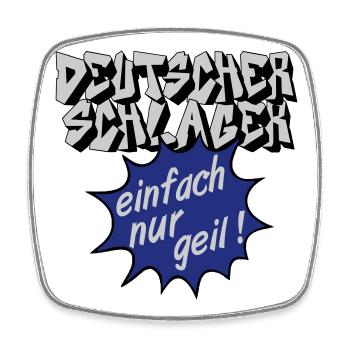 Schlager party, Schlager music, just awesome - Square fridge magnet - white - Front
