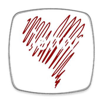 I love Lithuania, Lithuanian pride - Square fridge magnet - white - Front