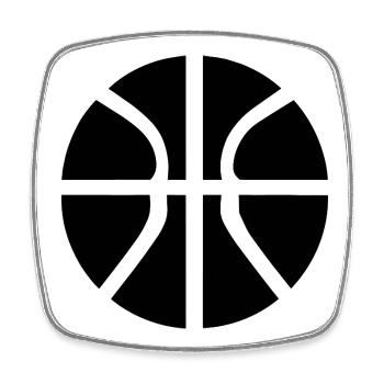 Basketball Ball - Square fridge magnet - white - Front