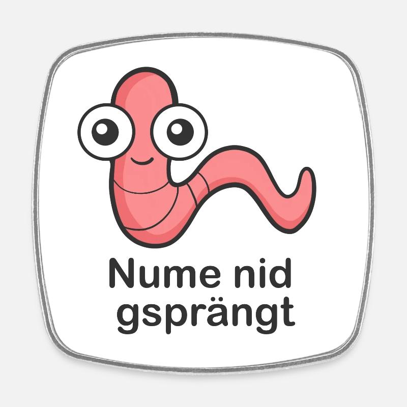 Nume nid gsprängt - Square fridge magnet - white