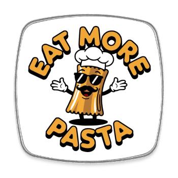 Eat more Pasta Shirt - Viereckiger Kühlschrankmagnet - Weiß - Vorne