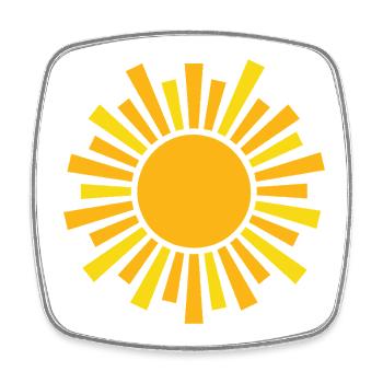 Sunshine - Square fridge magnet - white - Front