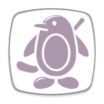 Pinguin Eishockey Silhouette Minimalistisch - Viereckiger Kühlschrankmagnet - Weiß - Vorne