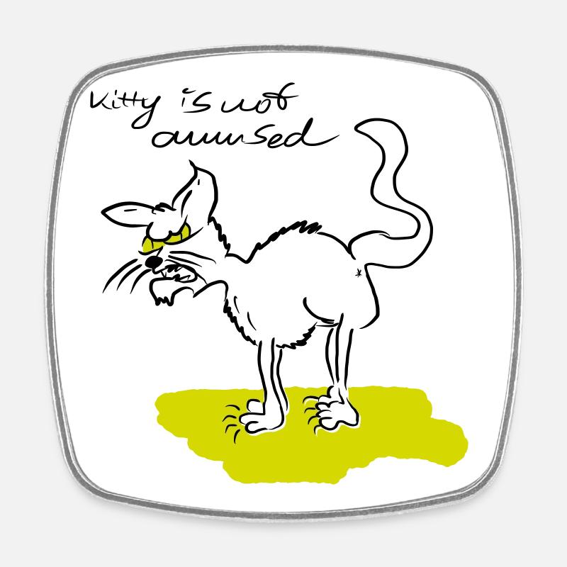 kitty - Viereckiger Kühlschrankmagnet - Weiß