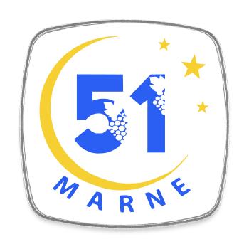 51 - Viereckiger Kühlschrankmagnet - Weiß - Vorne