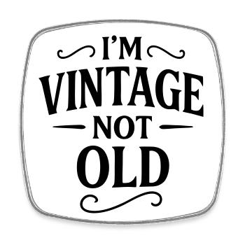 nicht alt sondern Vintage Geburtstagsgeschenk - Viereckiger Kühlschrankmagnet - Weiß - Vorne