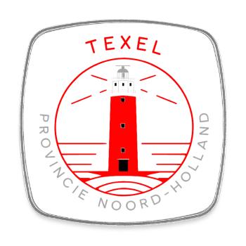 Chemise Texel Lighthouse Coordinates - Magnet carré - blanc - Devant
