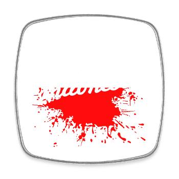 Indonesien Splash Script - Viereckiger Kühlschrankmagnet - Weiß - Vorne